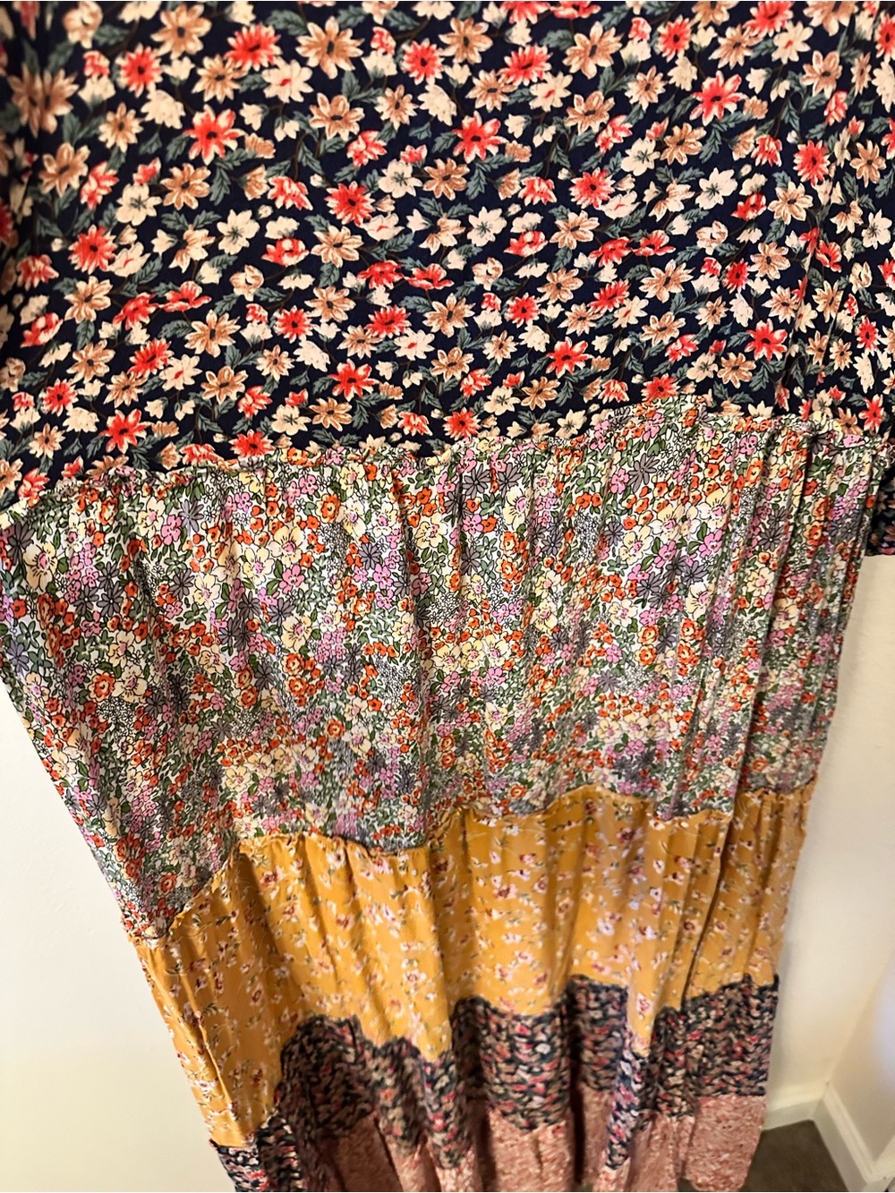 Natural Life Collette Dress - Floral Tiered Maxi Dress in Autumn Colors - Picture 7 of 9
